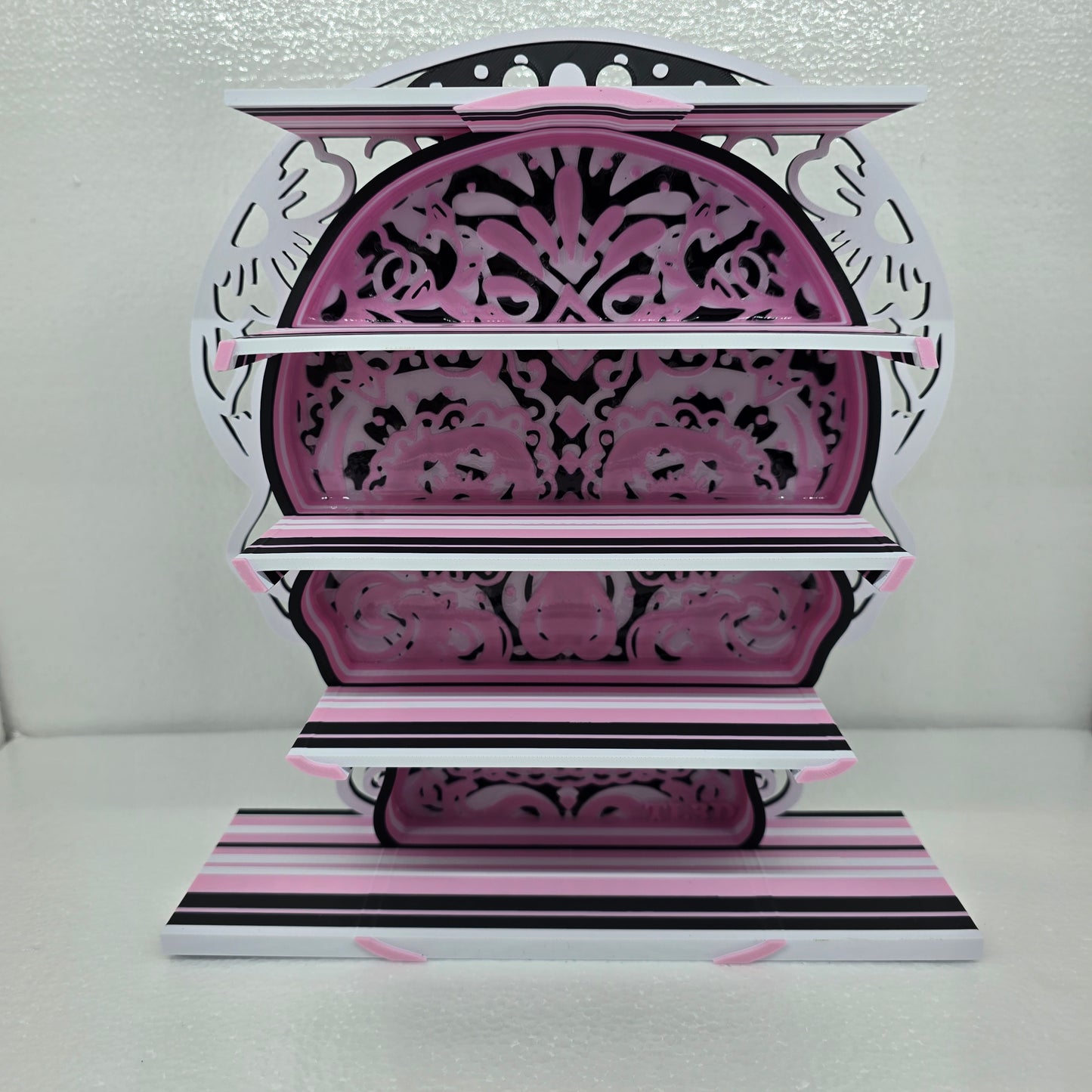 Large 3D Printed Sugar Skull Pink Shelf