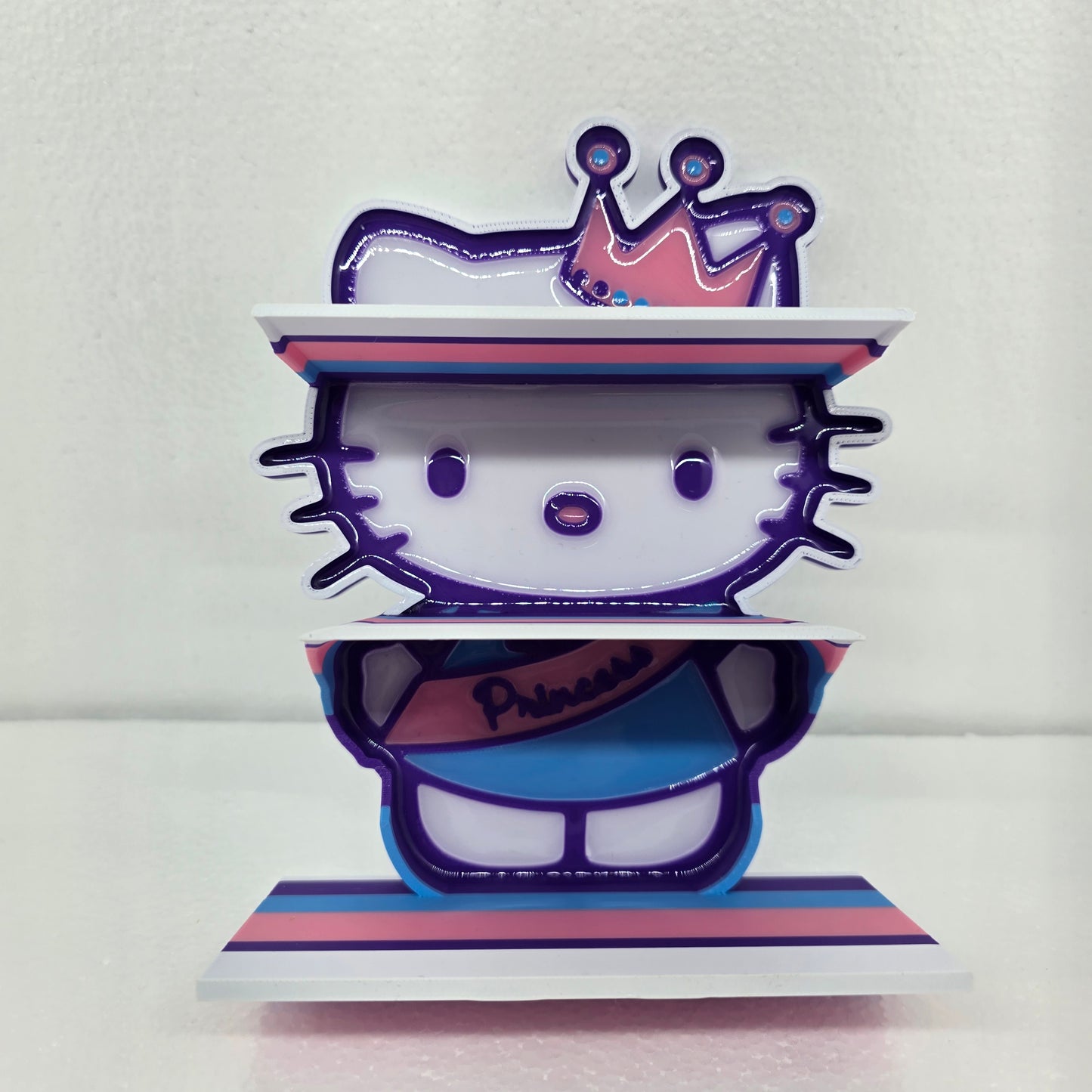 Small 3D Printed Hello Kitty Desktop Shelf